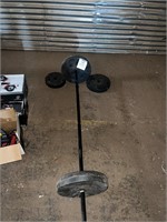 Cap Bar & Weights (Only 4 plates)