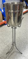 Metal Ice Bucket with stand.  NO SHIPPING