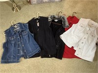 Large lot of Christopher & Banks vests, some with