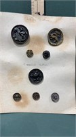 Antique Buttons Heraldic buttons, Painted tole
