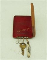 Key Holder Case W/ St. Christopher Key Chain Knife