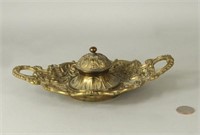 Victorian Brass Inkwell