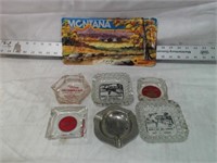 VINTAGE ADVERTISMENT ASHTRAYS, GREAT FALLS, BUTTE