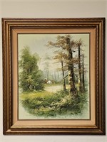 Framed Cabin in the Woods by J. Sanders