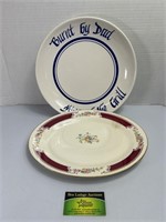 Floral Plate and Clay Design Plate