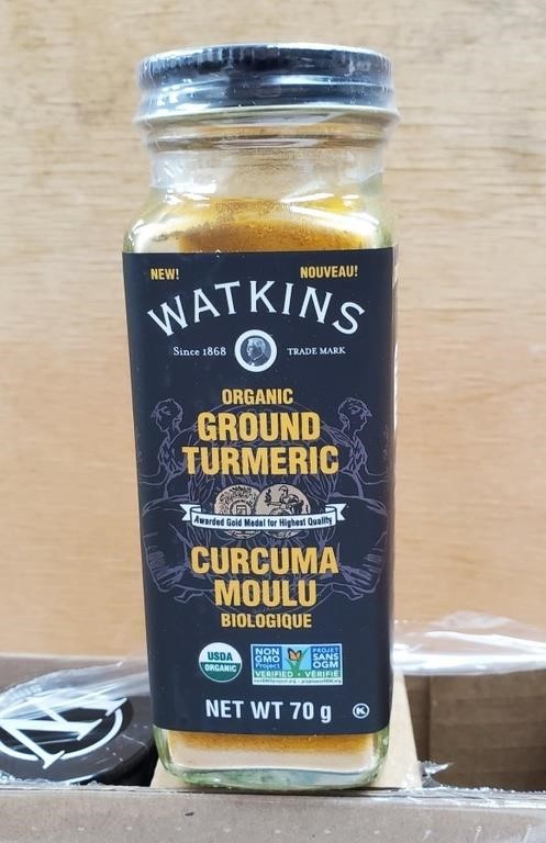 BB 4/24 Watkins Organic Turmeric Spice 70g x3