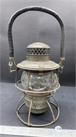 Antique CPR Railway Lantern with Embossed CPR