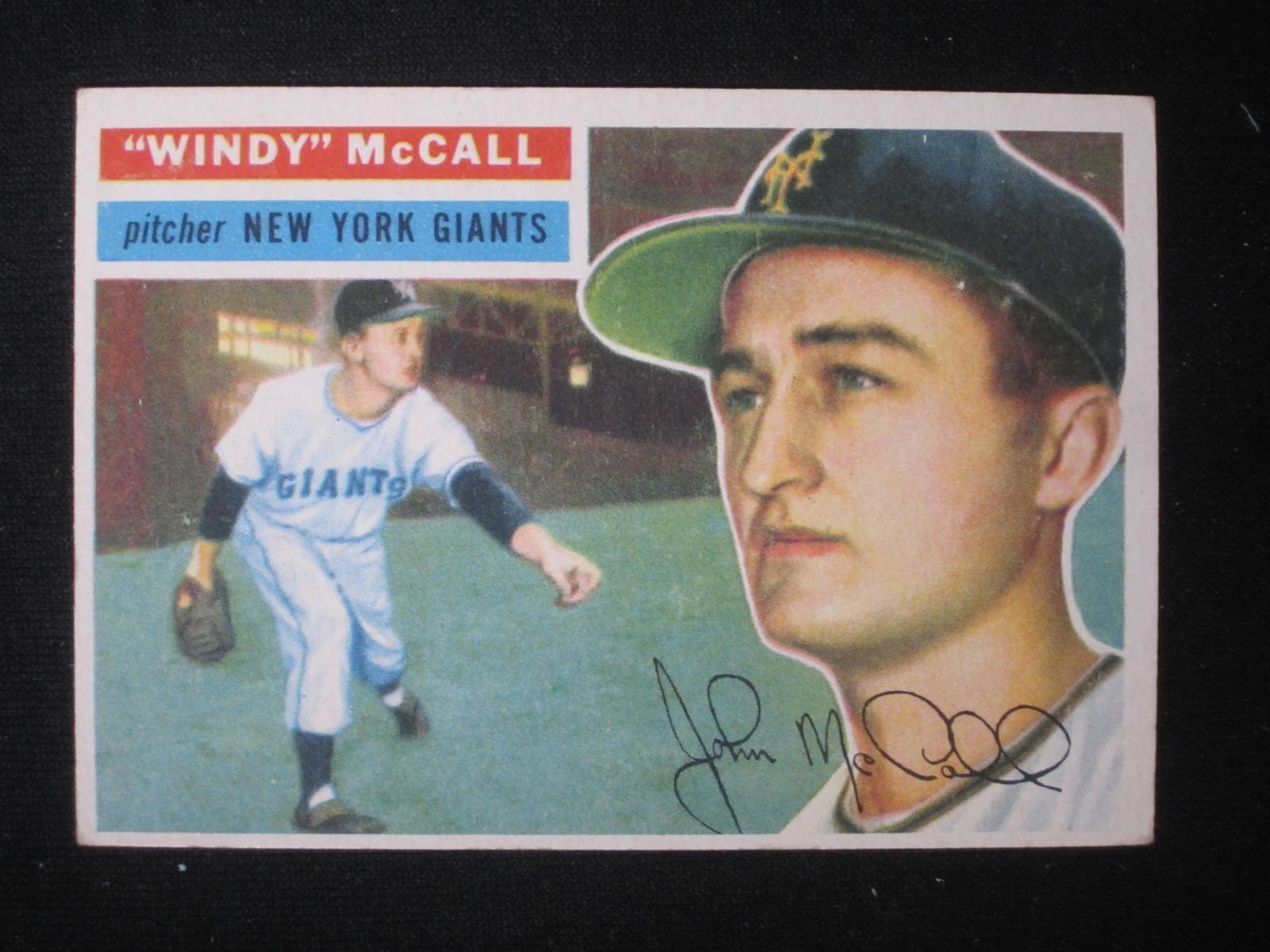 1956 TOPPS #44 WINDY MCCALL GIANTS VINTAGE