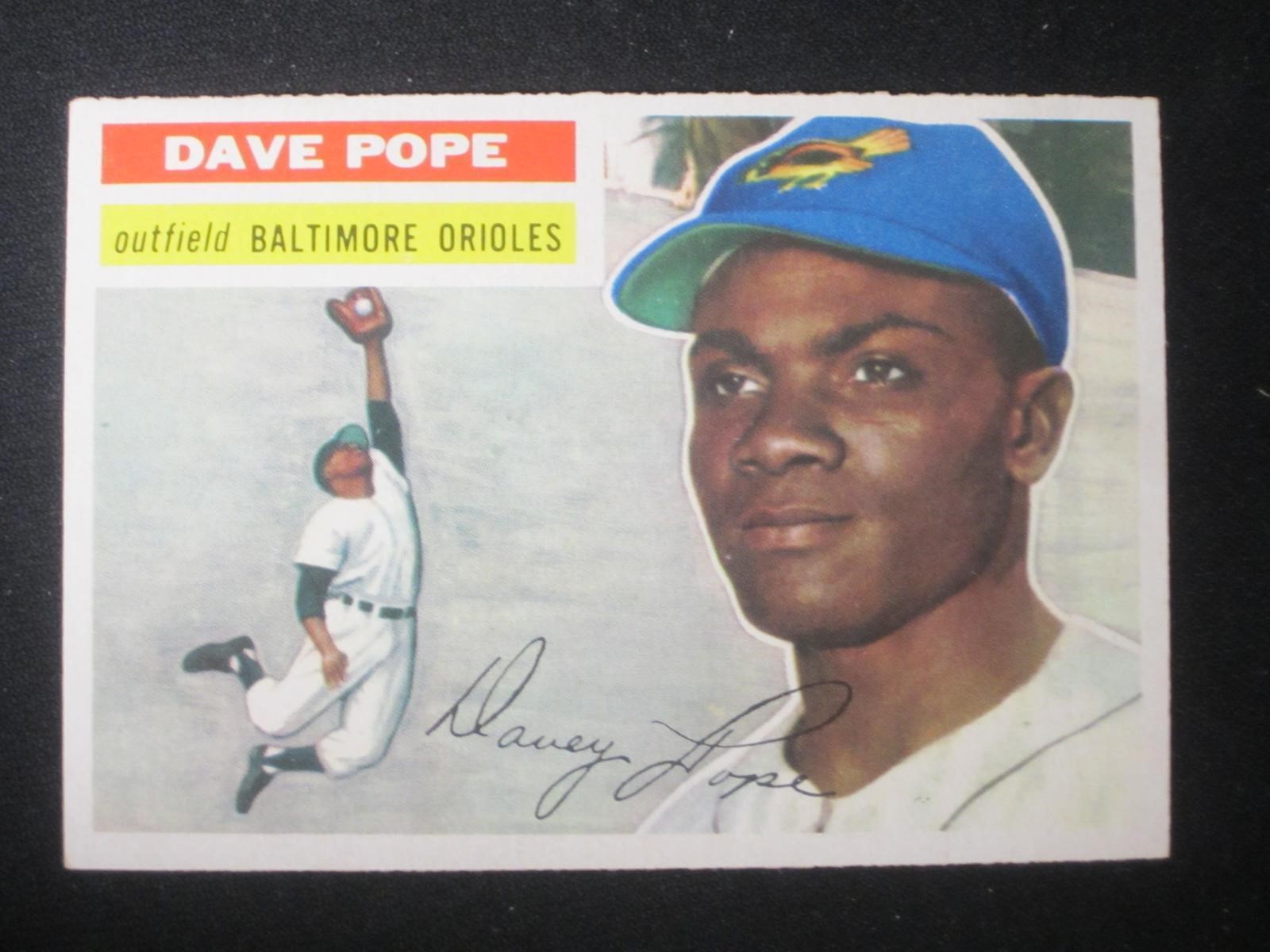 1956 TOPPS #156 DAVE POPE ORIOLES VINTAGE