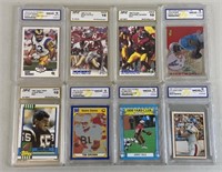 8pc Gem Mint 10 1984-2000 NFL Football Cards