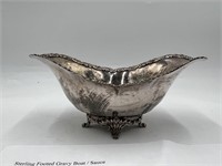 Sterling Tiffany Footed Gravy Boat