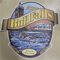 Bull Falls Brewery, Wausau WI, Metal Sign