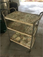 3 Tiered Rolling Metal Cart