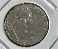 2007 P. Jefferson nickel