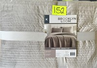 king brooklyn loom 3pc velvet coverlet set