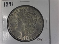 1891 Morgan Silver Dollar