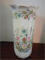 Beautiful Aynsley floral vase with gold trim.