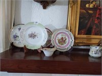 Lot of 4 beautiful German collector plates, small