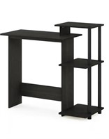 Rectangular Espresso Computer Desk W Shelf