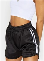 Woman's Lg Black Jogging Shorts

Black Stripe