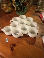 Lot of white decorative cups