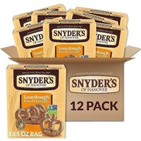 Sourdough Hard Pretzels, 13.5 Oz Box (Pack of 12)