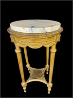 LOUIS XV MARBLE TOP ROUND TABLE