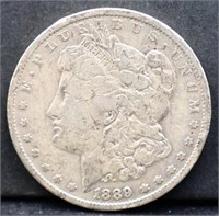 1889O Morgan silver dollar