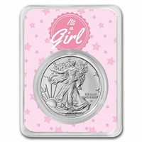 2024 1 Oz Silver Eagle Pink " It's A Girl "card