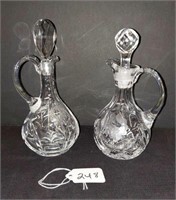 BARSKI HANDCUT OIL DECANTERS