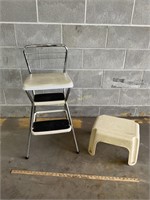 Cosco Step Stool Chair & Plastic Step Stool