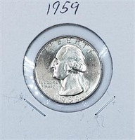 1959 U.S. Silver Washington Quarter
