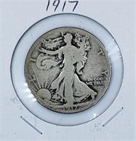 1917 U.S. Silver Walking Liberty Half Dollar
