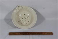 Pottery Colander  with strawberry detail