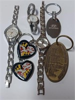 Lot of Various Watchea and Key Chains