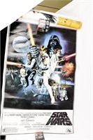 1977 Star Wars Movie Poster, Scratch Map, Air