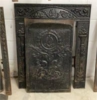 31x24 Antique Cast Iron Fireplace Surround