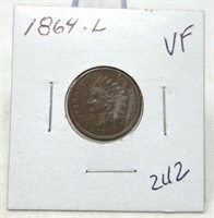 1864-L Cent VF