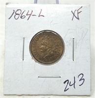 1864-L Cent XF