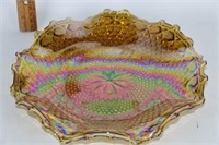 Indiana Iridescent Carnival Glass 10 Inch Serving