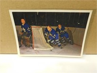 1960's Johnny Bower Hockey Stars In Action Card