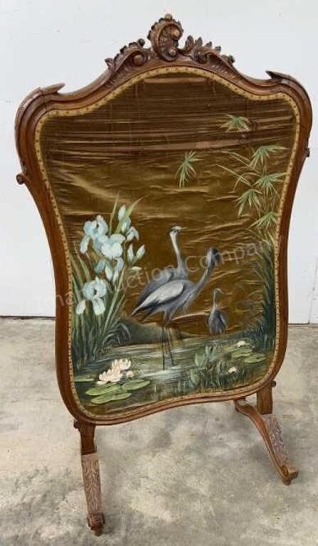 Victorian Era 3ft Silk Tapestry, Has Some Wear
