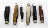 (6) VINTAGE POCKET KNIVES - PARTS/REPAIR