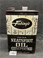 NEATSFOOT OIL VTG. ONE GAL. METAL CAN