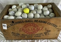 Group of golf balls in wooden Kilian ball