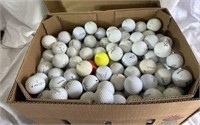 Box of gold balls titleist, Nike, top elite and