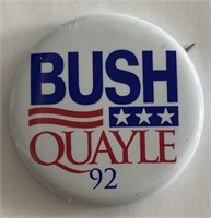 Bush-Quayle 1992 Presidential campaign pin