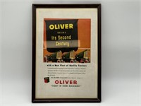 Oliver Framed Magazine Ad 66 77 88 Tractors