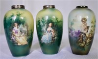 3 Antique Salesman Sample Vases Unmarked