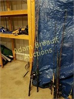 4 assorted fishing poles